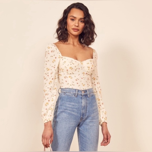 Reformation Reign Top in Bellagio Floral - worn once, perfect piece for fall - Picture 2 of 6